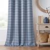 image:imageNICETOWN Taupe 100 Blackout Plaid Cabin Buffalo Gingham Curtain 52W x 84L  Living Room Checkered Patterned Thermal Insulated Grommet Room Darkening Curtains amp Rustic Drapes for Farmhouse 2 PanelsPlaid  Sea Blue  White