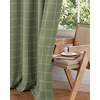 image:imageNICETOWN Taupe 100 Blackout Plaid Cabin Buffalo Gingham Curtain 52W x 84L  Living Room Checkered Patterned Thermal Insulated Grommet Room Darkening Curtains amp Rustic Drapes for Farmhouse 2 PanelsGrid Pattern  Olive Green  White
