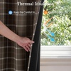 image:imageNICETOWN Taupe 100 Blackout Plaid Cabin Buffalo Gingham Curtain 52W x 84L  Living Room Checkered Patterned Thermal Insulated Grommet Room Darkening Curtains amp Rustic Drapes for Farmhouse 2 PanelsPlaid  Brown  White