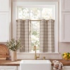 image:imageNICETOWN Taupe 100 Blackout Plaid Cabin Buffalo Gingham Curtain 52W x 84L  Living Room Checkered Patterned Thermal Insulated Grommet Room Darkening Curtains amp Rustic Drapes for Farmhouse 2 PanelsPlaid  Taupe  White
