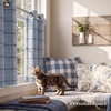 image:imageNICETOWN Taupe 100 Blackout Plaid Cabin Buffalo Gingham Curtain 52W x 84L  Living Room Checkered Patterned Thermal Insulated Grommet Room Darkening Curtains amp Rustic Drapes for Farmhouse 2 PanelsPlaid  Sea Blue  White