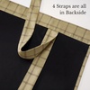 image:imageNICETOWN Taupe Farmhouse Plaid 100 Blackout Ballon Shades 34W x 45L 1 PC  Thermal Insulated Multi Hanging Ways Shade Short Rod Pocket Curtain for Kitchen Liftable Tier Roman BlindGrid Pattern  Burlap  White