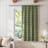 image:imageNICETOWN Taupe Farmhouse Plaid 100 Blackout Ballon Shades 34W x 45L 1 PC  Thermal Insulated Multi Hanging Ways Shade Short Rod Pocket Curtain for Kitchen Liftable Tier Roman BlindPlaid  Olive Green  White