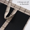 image:imageNICETOWN Taupe Farmhouse Plaid 100 Blackout Ballon Shades 34W x 45L 1 PC  Thermal Insulated Multi Hanging Ways Shade Short Rod Pocket Curtain for Kitchen Liftable Tier Roman BlindPlaid  Taupe  White
