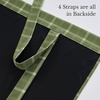image:imageNICETOWN Taupe Farmhouse Plaid 100 Blackout Ballon Shades 34W x 45L 1 PC  Thermal Insulated Multi Hanging Ways Shade Short Rod Pocket Curtain for Kitchen Liftable Tier Roman BlindPlaid  Olive Green  White