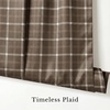 image:imageNICETOWN Taupe Farmhouse Plaid 100 Blackout Ballon Shades 34W x 45L 1 PC  Thermal Insulated Multi Hanging Ways Shade Short Rod Pocket Curtain for Kitchen Liftable Tier Roman BlindPlaid  Brown  White