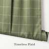 image:imageNICETOWN Taupe Farmhouse Plaid 100 Blackout Ballon Shades 34W x 45L 1 PC  Thermal Insulated Multi Hanging Ways Shade Short Rod Pocket Curtain for Kitchen Liftable Tier Roman BlindGrid Pattern  Olive Green  White