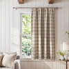 image:imageNICETOWN Taupe Farmhouse Plaid 100 Blackout Ballon Shades 34W x 45L 1 PC  Thermal Insulated Multi Hanging Ways Shade Short Rod Pocket Curtain for Kitchen Liftable Tier Roman BlindPlaid  Taupe  White