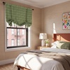 image:imageNICETOWN Taupe Farmhouse Plaid 100 Blackout Ballon Shades 34W x 45L 1 PC  Thermal Insulated Multi Hanging Ways Shade Short Rod Pocket Curtain for Kitchen Liftable Tier Roman BlindPlaid  Olive Green  White