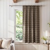 image:imageNICETOWN Taupe Farmhouse Plaid 100 Blackout Ballon Shades 34W x 45L 1 PC  Thermal Insulated Multi Hanging Ways Shade Short Rod Pocket Curtain for Kitchen Liftable Tier Roman BlindPlaid  Brown  White
