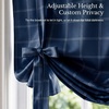 image:imageNICETOWN Taupe Farmhouse Plaid 100 Blackout Ballon Shades 34W x 45L 1 PC  Thermal Insulated Multi Hanging Ways Shade Short Rod Pocket Curtain for Kitchen Liftable Tier Roman BlindGrid Pattern  Dark Blue  White