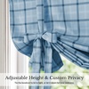 image:imageNICETOWN Taupe Farmhouse Plaid 100 Blackout Ballon Shades 34W x 45L 1 PC  Thermal Insulated Multi Hanging Ways Shade Short Rod Pocket Curtain for Kitchen Liftable Tier Roman BlindPlaid  Sea Blue  White