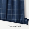 image:imageNICETOWN Taupe Farmhouse Plaid 100 Blackout Ballon Shades 34W x 45L 1 PC  Thermal Insulated Multi Hanging Ways Shade Short Rod Pocket Curtain for Kitchen Liftable Tier Roman BlindGrid Pattern  Dark Blue  White