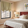 image:imageNICETOWN Taupe Farmhouse Plaid 100 Blackout Ballon Shades 34W x 45L 1 PC  Thermal Insulated Multi Hanging Ways Shade Short Rod Pocket Curtain for Kitchen Liftable Tier Roman BlindGrid Pattern  Burlap  White