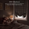 image:imageNICETOWN Taupe Farmhouse Plaid 100 Blackout Ballon Shades 34W x 45L 1 PC  Thermal Insulated Multi Hanging Ways Shade Short Rod Pocket Curtain for Kitchen Liftable Tier Roman BlindPlaid  Brown  White