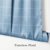 image:imageNICETOWN Taupe Farmhouse Plaid 100 Blackout Ballon Shades 34W x 45L 1 PC  Thermal Insulated Multi Hanging Ways Shade Short Rod Pocket Curtain for Kitchen Liftable Tier Roman BlindGrid Pattern  Sea Blue  White