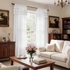 image:imageNICETOWN White Ruffle Shabby Chic Curtains 84 inch Long Rod Pocket Privacy with Some Soft Light Filtering French Country Flowy Drapes for Living RoomFarmhouseBedroom 2 Panels104 WideWhite 1
