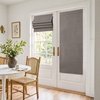 image:imageNICETOWN 100 Blackout Roman Shade for Doors W24 x L72 in Cordless French Door Curtain with Adhesive Top amp Magnetic Lift Privacy amp Thermal Window Shade for Living Room Kitchen 1 PC BeigeDove Grey