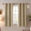 image:imageNICETOWN 100 Blackout Sage Green Curtains for Bedroom 63 Inches Long Grommet Room Darkening Boho Window Treatments Thermal Drapes for FarmhouseOffice W40 x L63 2 PanelsBeige