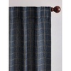 image:imageNICETOWN Olive Green Linen Plaid Bedroom Curtains Rod Pocket amp Back Tab Geometric Jacquard Thick Wovern Mudcloth Light Filtering Window Treatments for Home Decor W52 x L84 2 PanelsDusty Blue