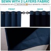 image:imageNICETOWN 100 Blackout Blinds Laundry Room Decor Window Treatment Curtains Thermal Insulated Energy Smart Drapes and Draperies for Villa Hall and Studio Navy Blue Set of 2 70 inches x 95 inches