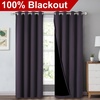 image:imageNICETOWN 100 Blackout Curtains 84 Long Greyish Purple 52 Wide Pair of Energy Smart amp Noise Blocking Out Drapes for Baby Room Window Thermal Insulated Guest Room Lined Window Dressing