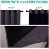 image:imageNICETOWN 100 Blackout Curtains 84 Long Greyish Purple 52 Wide Pair of Energy Smart amp Noise Blocking Out Drapes for Baby Room Window Thermal Insulated Guest Room Lined Window Dressing