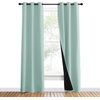 image:imageNICETOWN Aqua Blue 100 Blackout Curtain Set Thermal Insulated amp Energy Efficiency Window Draperies for Guest Room Full Shading Panels for Shift Worker and Light Sleepers 37W x 80L 2 PCs