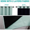 image:imageNICETOWN Aqua Blue 100 Blackout Curtain Set Thermal Insulated amp Energy Efficiency Window Draperies for Guest Room Full Shading Panels for Shift Worker and Light Sleepers 37W x 80L 2 PCs