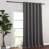 image:imageNICETOWN Blackout 102 inch Curtains for Sliding Glass Door Grommet Thermal Insulated Room Darkening Window Treatment Sound Reducing Drapes for Room Divider Gray W80 x L102 1 Panel