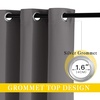 image:imageNICETOWN Blackout 102 inch Curtains for Sliding Glass Door Grommet Thermal Insulated Room Darkening Window Treatment Sound Reducing Drapes for Room Divider Gray W80 x L102 1 Panel