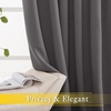 image:imageNICETOWN Blackout 102 inch Curtains for Sliding Glass Door Grommet Thermal Insulated Room Darkening Window Treatment Sound Reducing Drapes for Room Divider Gray W80 x L102 1 Panel