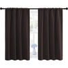 image:imageNICETOWN Blackout Curtain Panels 45 inches Long  Noise Reducing Thermal Insulated Solid Rod Pocket Window DrapesDraperies for Kids Room Toffee Brown 1 Pair 42 inches by 45 Inch