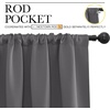 image:imageNICETOWN Blackout Curtain Panels for Window  Energy Efficient amp Noise Reducing Thermal Insulated Rod Pocket Blackout DrapesDraperies for Living Room Grey 2 Panels W52 inches x L84 inches
