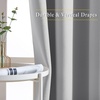 image:imageNICETOWN Blackout Curtain for Sliding Glass Door  Patio Door Curtains Thermal Insulated Wide DrapesDraperies for BedroomLiving Room Silver Grey 1 Panel 100 by 84Inch