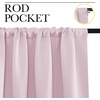 image:imageNICETOWN Blackout Curtains for Living Curtains Baby Pink 2 Panels 42 by 72 Room Darkening Window Curtain Panels EasyCare Solid Thermal Insulated DraperiesDrapes for Daughter Room