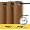 image:imageNICETOWN Blackout Drapery Curtain Panel 90 inches Long  Window Treatment Thermal Insulated Grommet Blackout CurtainDrape for Bedroom Living Room Gold Brown 1 Panel 46 by 90 inches