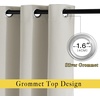 image:imageNICETOWN Blackout Natural Curtain for Living Room  Grommet Thermal Insulated Solid Room Darkening Thermal Curtain Drape Sound Reducing for BedroomLiving Room 1 Panel W66 x L84