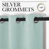 image:imageNICETOWN Blackout Window Curtains 70 L 2 Panels 34 inch Aqua Blue Grommet Top Room Darkening Thermal Insulated Vertical Window Drapes Modern for FlatApartment