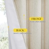 image:imageNICETOWN Farmhouse Style 100 Blackout Natural Linen Warm Curtains 90 inches Length for Winter 2 Panels 52 W Cold Reducing Window Draperies with Thermal Insulated Liners for Dining Room