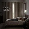 image:imageNICETOWN Farmhouse Style 100 Blackout Natural Linen Warm Curtains 90 inches Length for Winter 2 Panels 52 W Cold Reducing Window Draperies with Thermal Insulated Liners for Dining Room