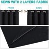 image:imageNICETOWN HighEnd Thermal Curtains Full Blackout Curtains 72 Inches Long for Dining Room Soundproof Window Treatment Drapes for Hall Room Black 46 Wide Per Panel Set of 2 Panels