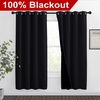 image:imageNICETOWN HighEnd Thermal Curtains Full Blackout Curtains 72 Inches Long for Dining Room Soundproof Window Treatment Drapes for Hall Room Black 46 Wide Per Panel Set of 2 Panels