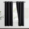 image:imageNICETOWN HighEnd Thermal Kitchen Curtains Black 37 Wide Per Panel Set of 2 Panels Full Blackout Curtains 70 Inches Long for Dining Room Soundproof Window Treatment Drapes for Hall Room