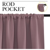 image:imageNICETOWN Kitchen Curtains Short Blackout Curtains amp Drapes Home Decoration Privacy Thermal Insulated Curtains for Unicorn Theam Room Dry Rose 42 Wide 54 Long 2 PCs