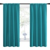 image:imageNICETOWN Peacock Blue Blackout Curtains Panels for Window Thermal Insulated Rod Pocket Blackout DrapesDraperies for Living Room 2 Panels W42 x L63 inches