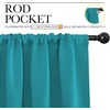 image:imageNICETOWN Peacock Blue Blackout Curtains Panels for Window Thermal Insulated Rod Pocket Blackout DrapesDraperies for Living Room 2 Panels W42 x L63 inches