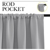image:imageNICETOWN RV Blackout Curtains for Camper Windows Short Room Darkening Curtains for Kitchen Home Decoration Thermal Insulated Blackout Drapes for Small Windows Silver Grey 2 Panels W29 x L30