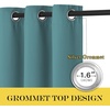 image:imageNICETOWN Sea Teal Blackout Curtains 84 inch Length Grommet Top Room Darkening Drapes for Bedroom Living Room Light Blocking Window Covering for Privacy W66 x L84 Inch 1 Panel