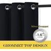 image:imageNICETOWN Window Curtain Blackout Blinds  Black Energy Saving Blackout Drapery for BedroomLiving Room 1 Panel 52 inches Wide by 45 inches Long